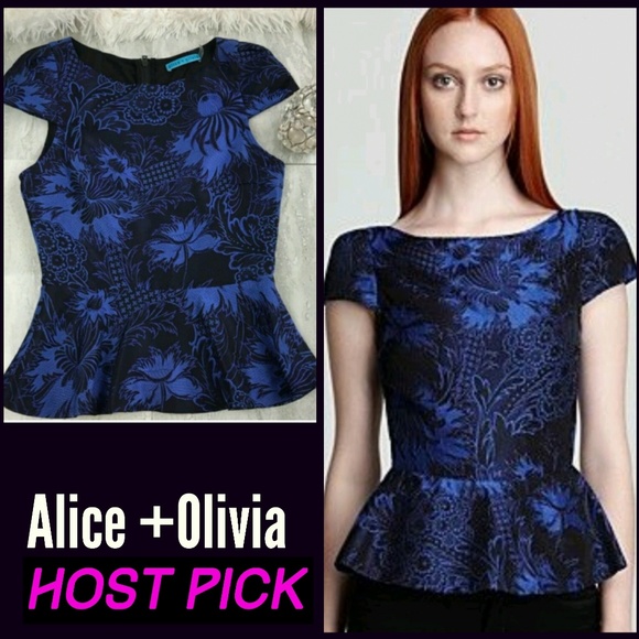 Alice + Olivia Tops - ⚡Sale⚡Alice + Olivia Lorelle Peplum Top